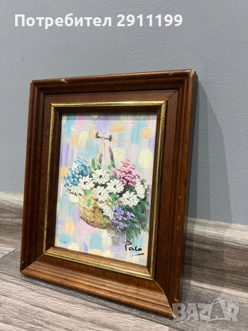 Малка маслена картина, 2 бр., снимка 3 - Картини - 53801363