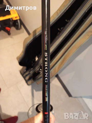 Продавам комплект три броя и калъф телекарп fl magic с макари fl xt 14000, снимка 8 - Въдици - 53604196