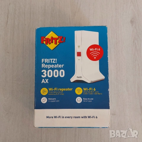 FRITZ!Repeater 3000 AX – High-End Wi-Fi 6 Tri-Band Mesh Репитер