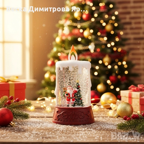 Коледна декоративна LED свещ – Безопасна, блестяща и идеална за одарък, снимка 2 - Декорация за дома - 52754191