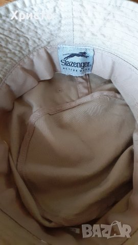 шапка идиотка Слезинджър Slazenger, 100% памук, оригинална, бежова, снимка 3 - Шапки - 41840890
