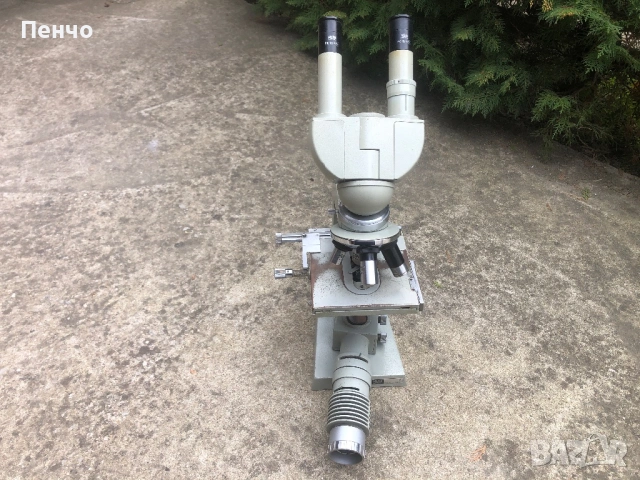 стар професионален микроскоп "CARL ZEISS JENA" - Germany DDR, снимка 7 - Антикварни и старинни предмети - 53691135