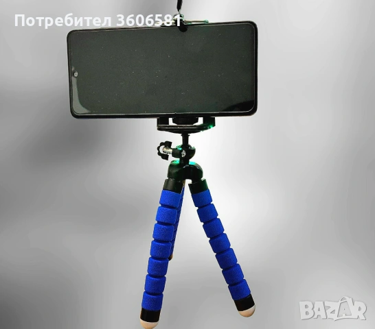 Мини гъвкав държач за телефон/камера тип Октопод с гъвкава скоба за статив, снимка 3 - Селфи стикове, аксесоари - 40136260