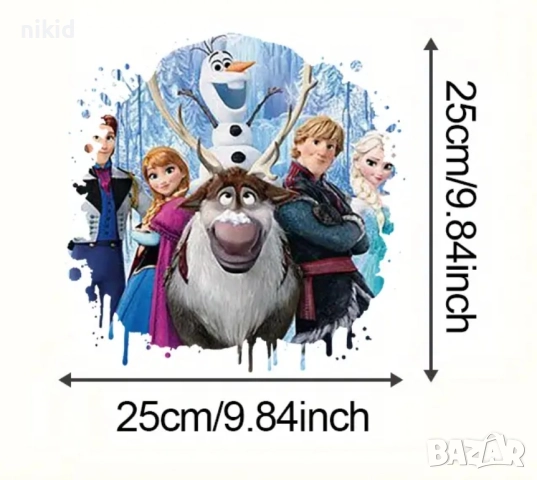 Герои замръзналото Кралство Frozen Елза Анна щампа термо апликация картинка за дреха блуза чанта, снимка 2 - Други - 52217792