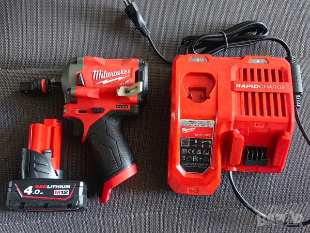 Акумулаторен гайковерт Milwaukee M12 339Nm , снимка 2 - Винтоверти - 56115941
