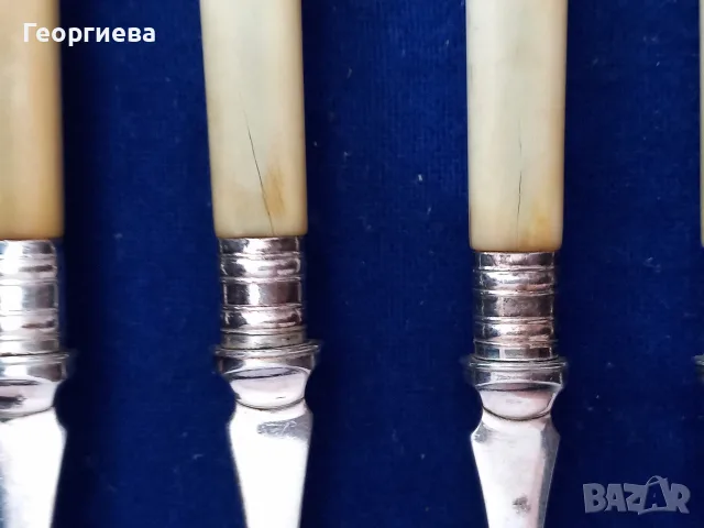 Посребрени прибори с дървена кутия, снимка 14 - Прибори за хранене, готвене и сервиране - 55889157