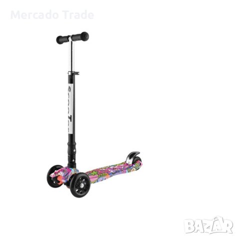 Тротинетка Mercado Trade, Алуминиева, За деца, До 50кг., Цветен