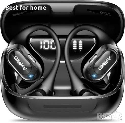 Слушалки с отворени уши, Bluetooth 5.4 безжични слушалки с дълбок бас, 48H истински безжични
