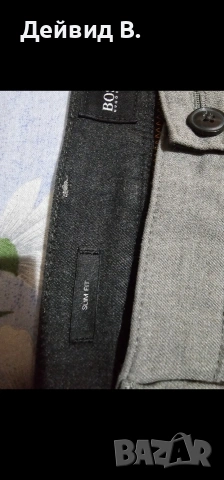 Hugo Boss Slim – мъжки елегантен панталон, сив, снимка 3 - Спортни дрехи, екипи - 53138841