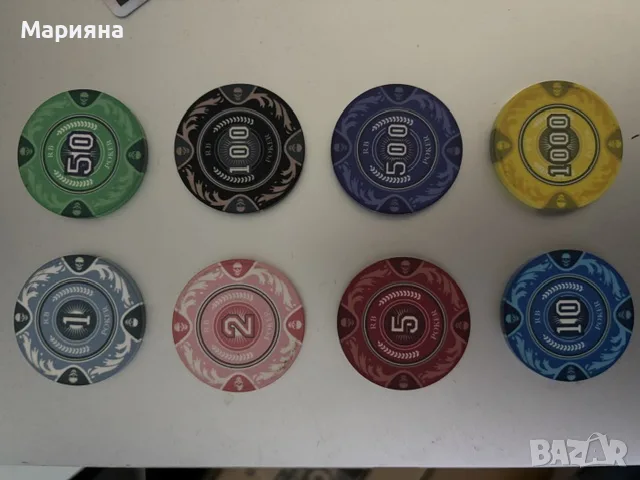 Голям комплект професионални покер чипове R.B. Poker