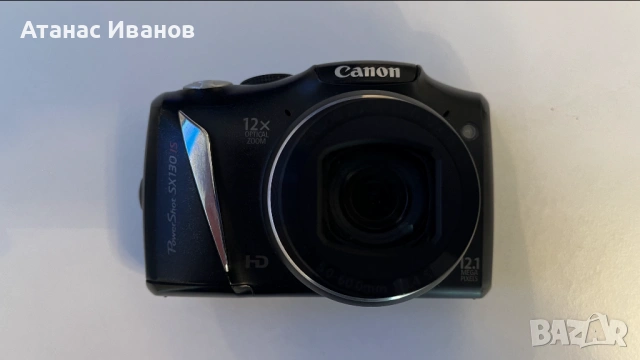 Фотоапарат Canon PowerShot SX130 IS + мемори карти и зарядни с батерии, снимка 4 - Фотоапарати - 53031974