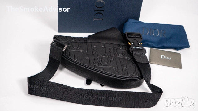 Чанта Dior Gravity от кожа и черен гранулиран телешки набук, снимка 3 - Чанти - 52299168