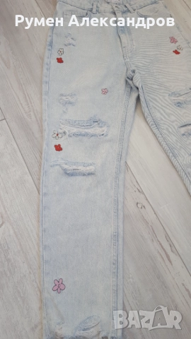 Светло сини дънки дамски дънки BERSHKA DENIM EUR38, снимка 5 - Дънки - 52172540