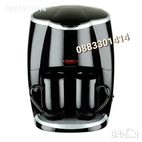 Кафеварка Rosberg R51170A 450W с две чаши Черна 