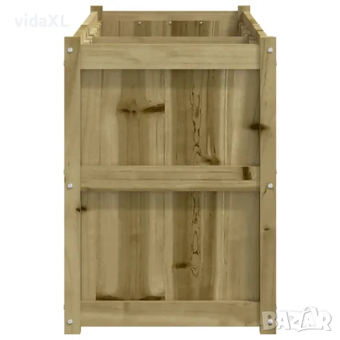 vidaXL Градински сандък, 150x50x70 см, импрегнирано борово дърво, снимка 6 - Саксии и кашпи - 56148102