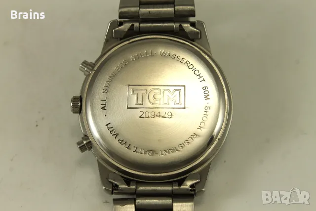 Мъжки Стоманен Часовник TCM Quartz Chronograph Germany, снимка 8 - Мъжки - 55736716