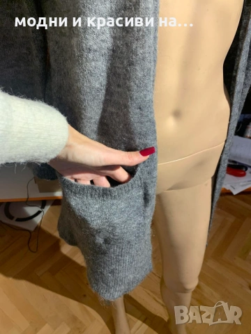 Дълга жилетка мохер и вълна Esprit, S, снимка 3 - Жилетки - 53043633