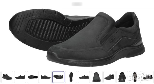 ECCO Irving номер 44 обувки без връзки от набук, снимка 2 - Спортно елегантни обувки - 53803823