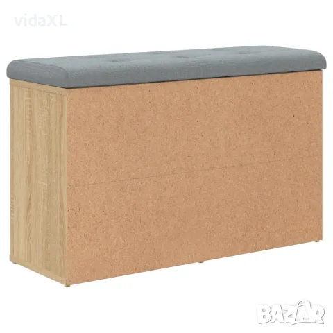 vidaXL Пейка за обувки, дъб сонома, 82x32x50 см, инженерно дърво, снимка 5 - Маси - 56148088