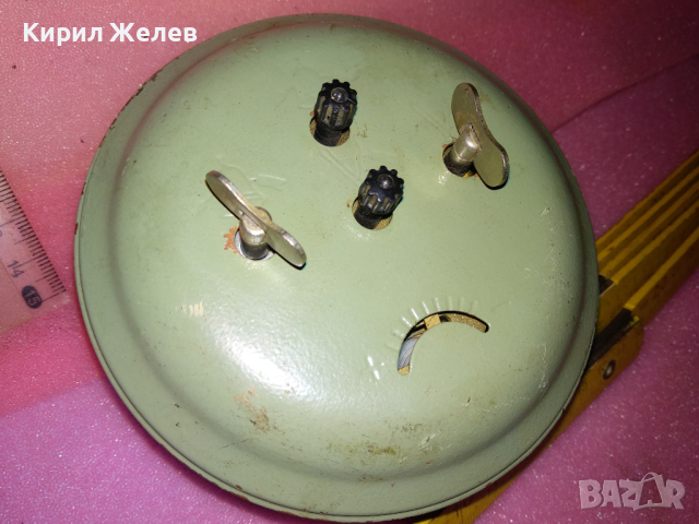JANTAR MADE in USSR Стар КОЛЕКЦИОНЕРСКИ РУСКИ БУДИЛНИК МЕХАНИЧЕН НАСТОЛЕН ЧАСОВНИК ЯНТАР СССР 37644, снимка 7 - Антикварни и старинни предмети - 44533977