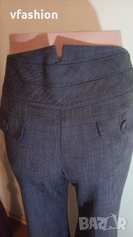 Всичко по 5 лв - Дамски панталон Next Petite,  сив със широк крачол, снимка 7 - Панталони - 36082816
