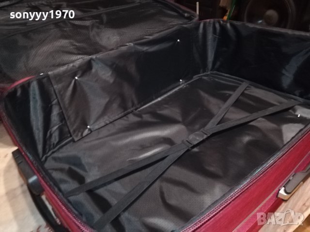 НОВ КУФАР 55Х36Х20СМ ЧЕРВЕН ДЕНИМ 1808231751, снимка 14 - Куфари - 41896601