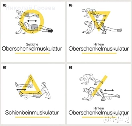 Масажиращ валяк - Валяк - Професионален, Fascia Roller НОВ, снимка 5 - Други спортове - 52211838