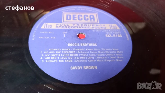 Дългосвиреща грамофонна плоча SAVOY BROWN „boogie brothers”, английска преса, снимка 5 - Грамофонни плочи - 51326248