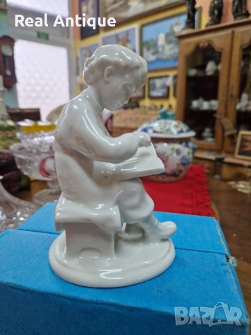Превъзходна антикварна колекционерска руска порцеланова фигура ЛФЗ, снимка 5 - Антикварни и старинни предмети - 42268710