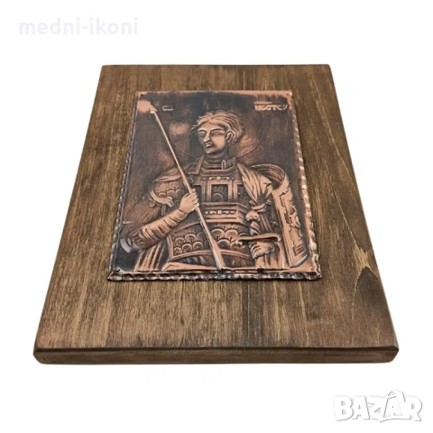 МЕДНА ИКОНА СВЕТИ НЕСТОР, снимка 3 - Икони - 53781718