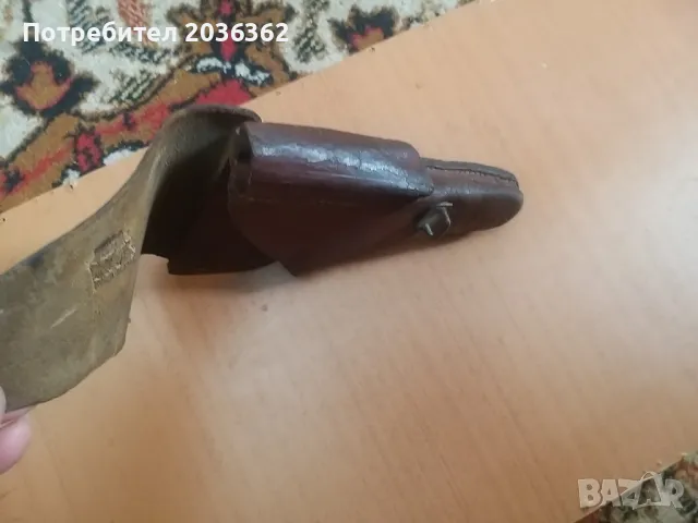 Стар кожен кобур за пистолет,с колан и портупей, снимка 2 - Антикварни и старинни предмети - 49857492