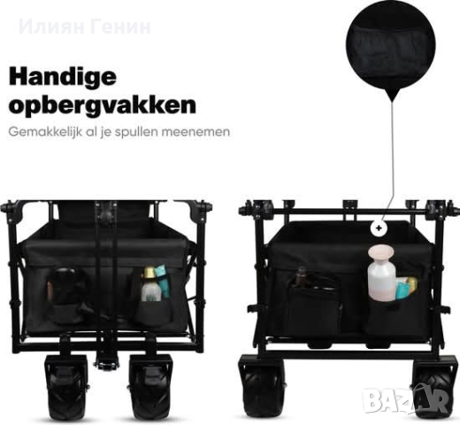 Сгъваема количка с подвижен покрив, снимка 7 - Къмпинг мебели - 51529620