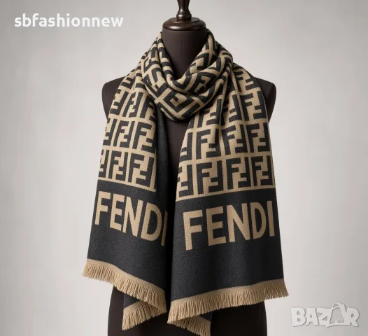 Fendi шал ✨ кашмир и коприна, снимка 6 - Шалове - 56336729