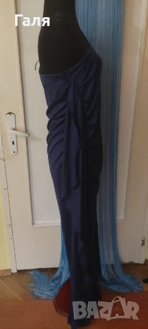 Дълга елегантна рокля RAINBOW, р-р 40/42 цвят турско синьо ., снимка 3 - Рокли - 51414552