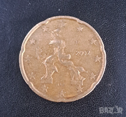 20 евро цента италия 2002 година., снимка 2 - Нумизматика и бонистика - 53658961