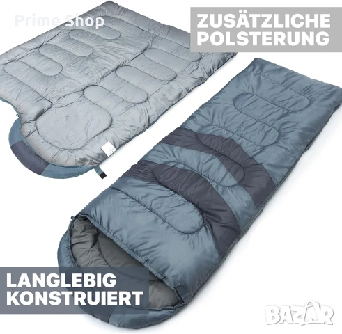 Спален чувал MalloMe, 3-сезонен, водоустойчив, до 183см, снимка 7 - Надуваеми легла - 53753579