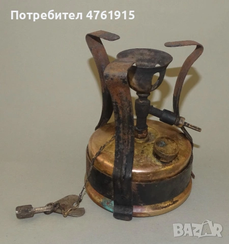 Рядък малък български примус спиртник Овчаровъ Варна, снимка 2 - Газови котлони - 53796039