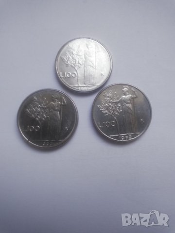 Лот 100 лири 1990,1991 и 1992г. Италия