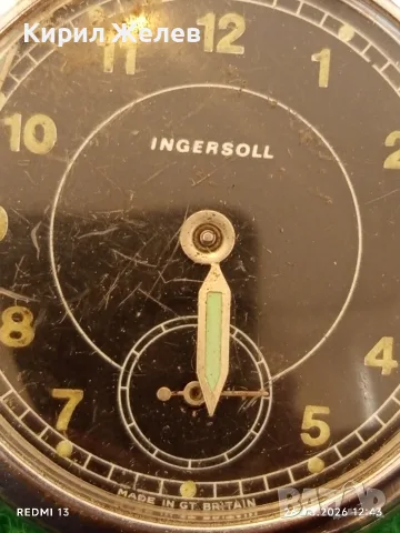 Джобен часовник INGERSOLL Made in Britain рядък за КОЛЕКЦИОНЕРИ 30753, снимка 2 - Джобни - 55815777