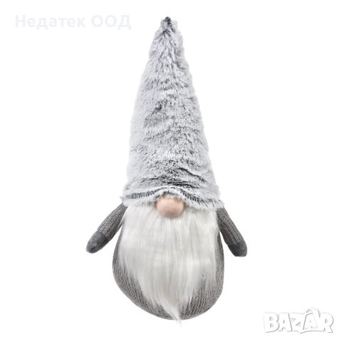 Коледна фигура, Гном, 39 см,  Сив       