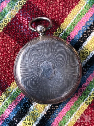 Сребърен джобен часовник, снимка 7 - Джобни - 52533636