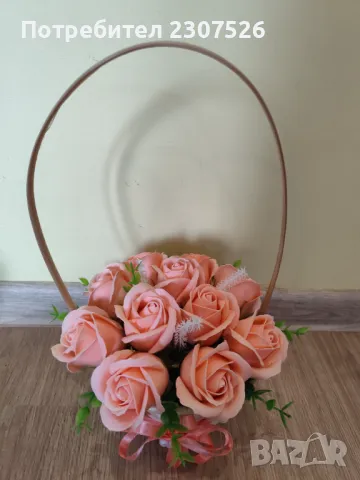 Букет, снимка 6 - Изкуствени цветя - 49800666