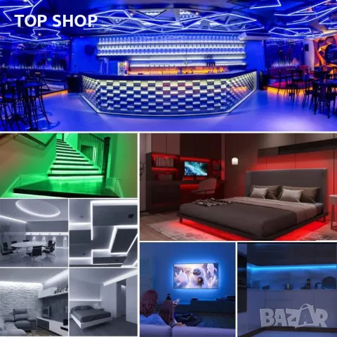 COB LED лентови светлини 5M RGB, 576 LEDs/m CRI 90+ DC12V (захранването не е включено), снимка 3 - Лед осветление - 49511622