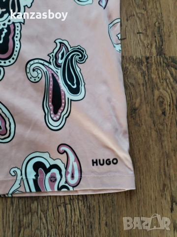 hugo boss oversize-fit pink - страхотна мъжка тениска НОВА БЕЗ ЕТИКЕТИ С, снимка 5 - Тениски - 51694886