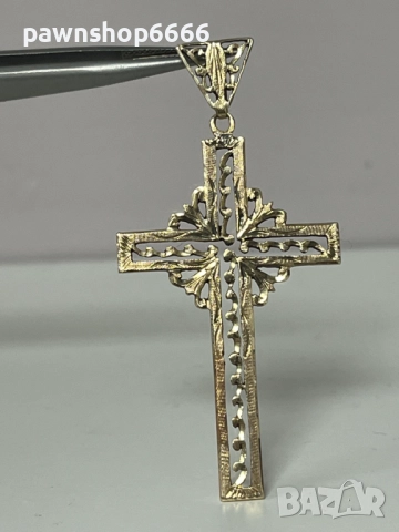Златна висулка / Златен Кръст - ръчна изработка 14К, снимка 10 - Колиета, медальони, синджири - 52624846