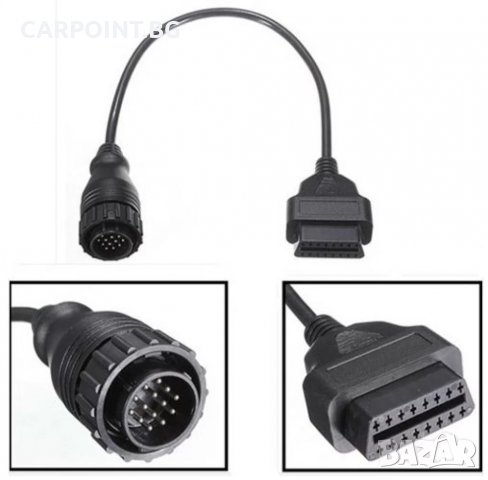 АДАПТЕР ЗА АВТОМОБИЛНА ДИАГНОСТИКА AUTOEXPRESS ,OBD II КЪМ 14ПИН ,МЕРЦЕДЕС 1БР., снимка 1