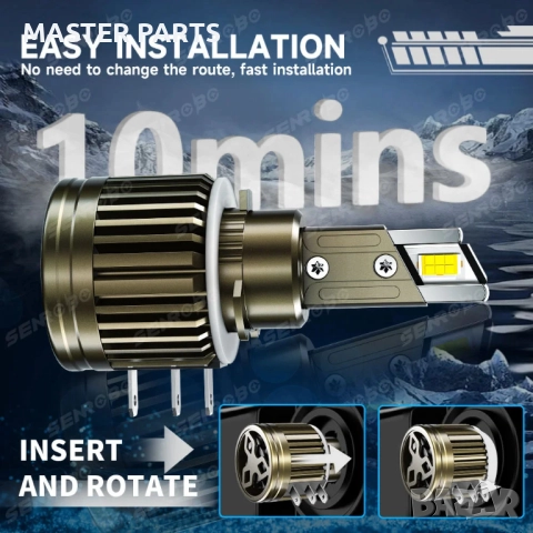  Мощни LED Крушки H15 Златна Серия – 100W – Перфектен Фокус – 6 МЕСЕЦА ГАРАНЦИЯ, снимка 4 - Аксесоари и консумативи - 52908652