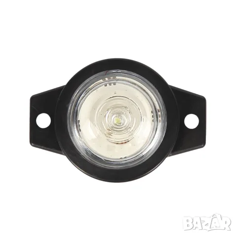 Кръгъл LED габарит 1 LED 12-24V с бяла светлина
