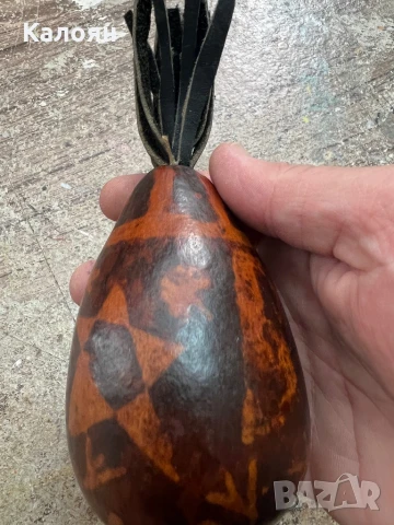 Ръчно рисувана тиква от Перу или Боливия, снимка 7 - Декорация за дома - 50780125