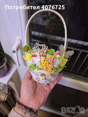 Кошница с ароматни сапунени цветя , снимка 8 - Други - 53640832